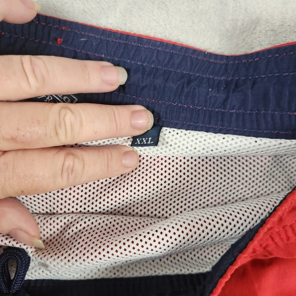 Polo Ralph Lauren‎ SOLID BRIGHT RED Mens Swim Trunks XXL Classic 90s Preppy